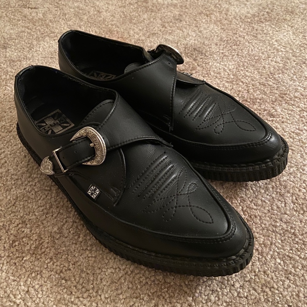 T.U.K. Faux Leather Belt Buckle Creepers